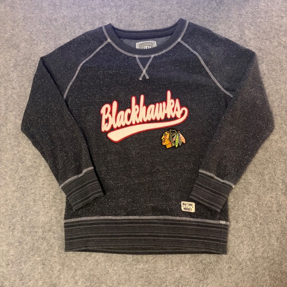 Old Time Hockey Tops - Womens Old Time Hockey‎ Chicago Blackhawks Sports Crewneck Sweatshirt Size Large